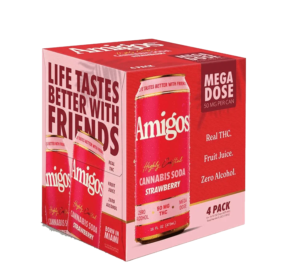 Amigos Strawberry Cannabis Sodas