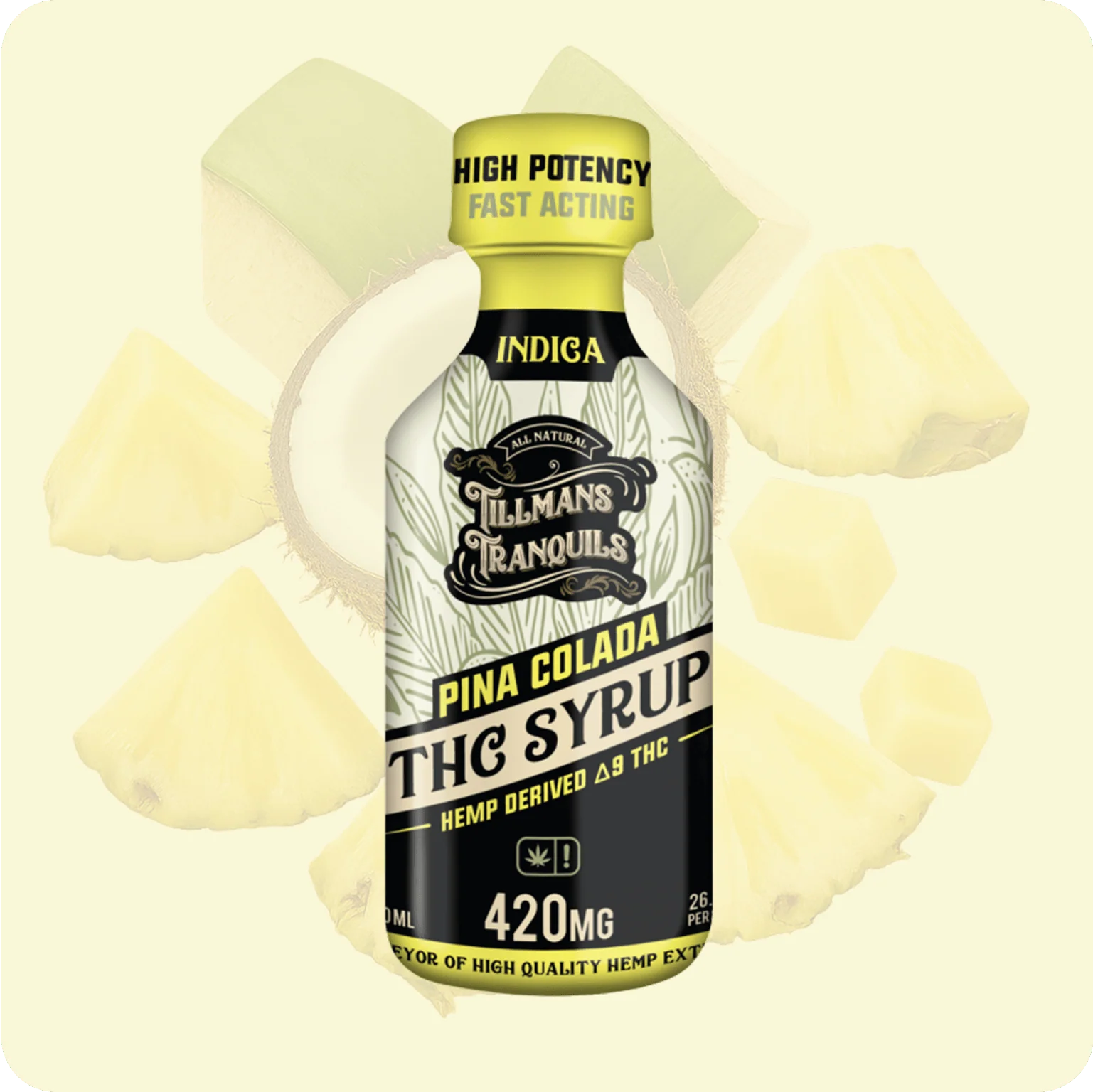 THC Syrup Piña Colada - 420mg Delta 9