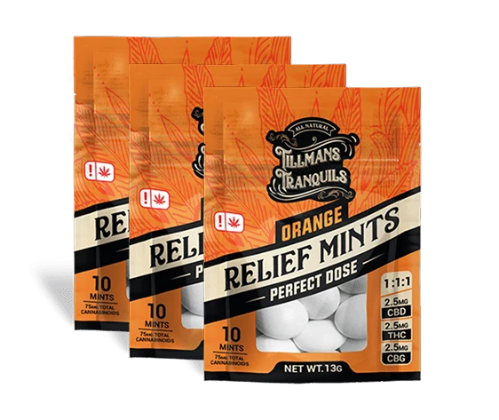 Orange Relief THC Mints - 15mg CBD + 15mg CBG + 2.5mg THC - Image 7