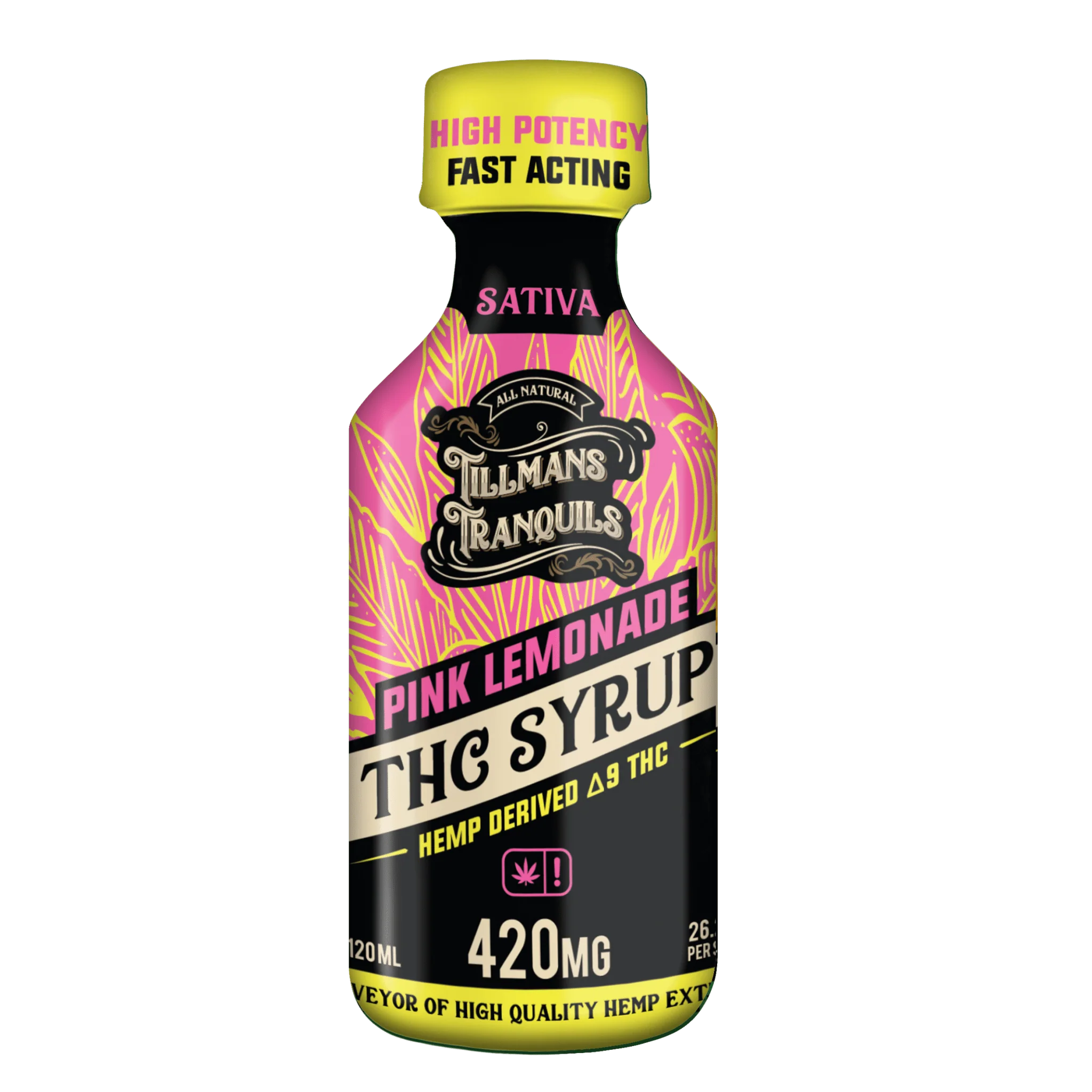 THC Syrup Pink Lemonade - 420mg Delta 9 - Image 2