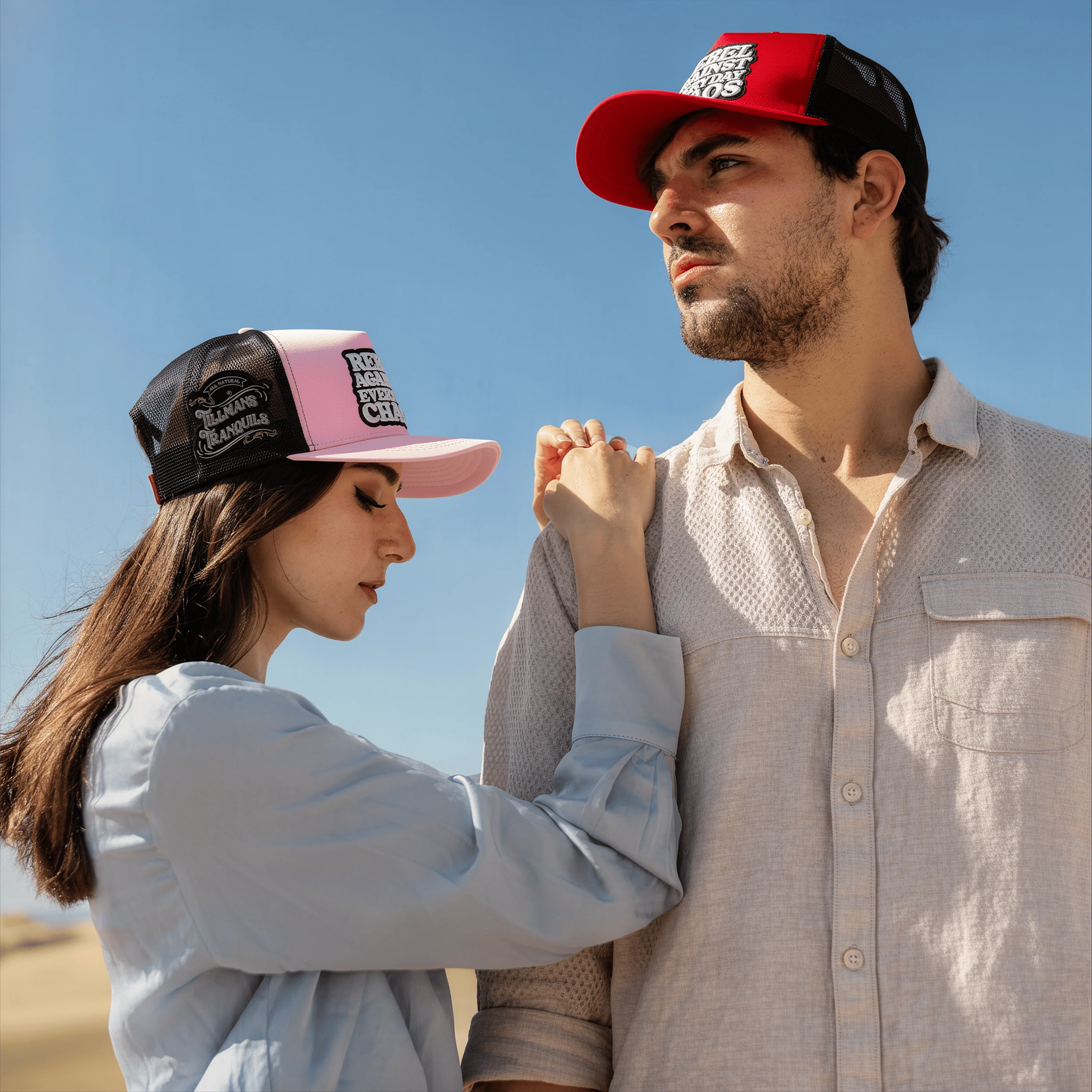 Rebel Against Everyday Chaos Two Color Trucker Hat - Image 6